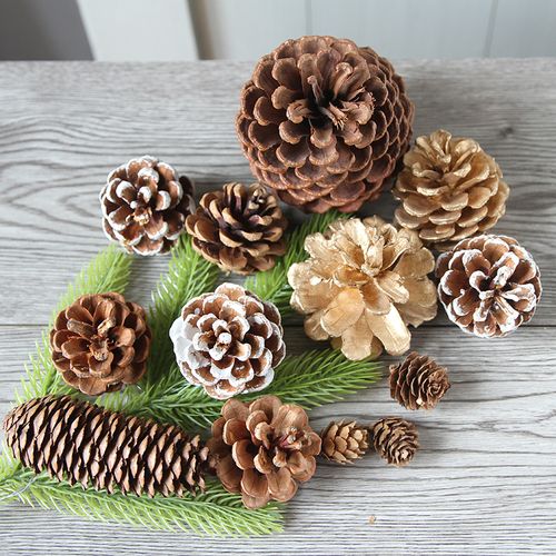 莘蝶 圣誕節(jié)天然松果裝飾手工diy果實(shí)裝飾圣誕樹(shù)